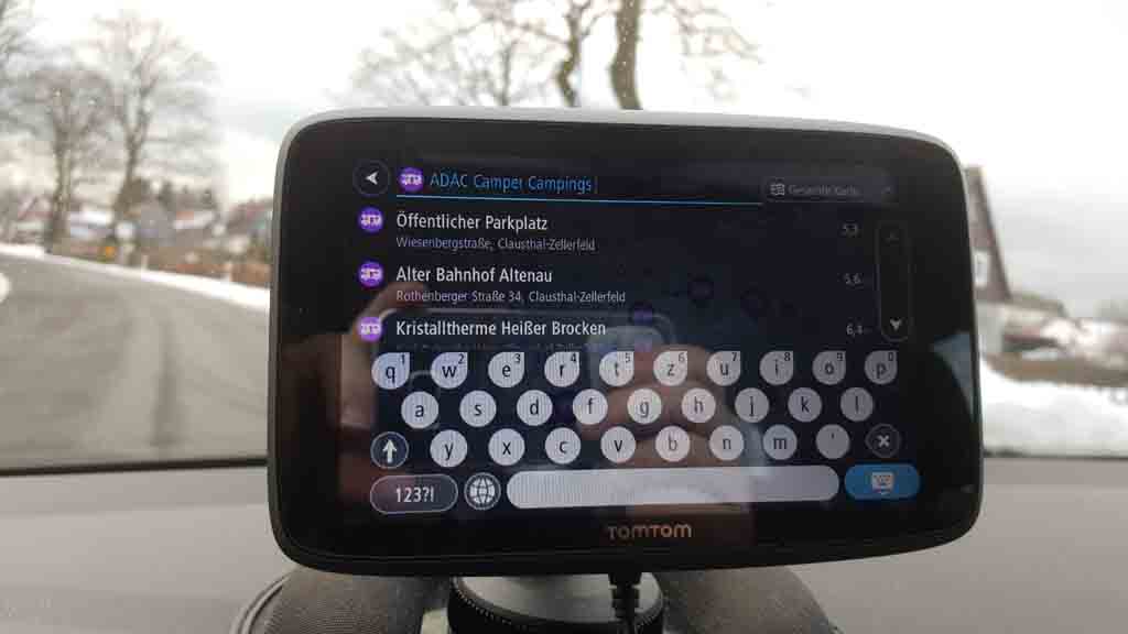 TomTom Go Camper, Lesertest, Navi, Navigationsgerät