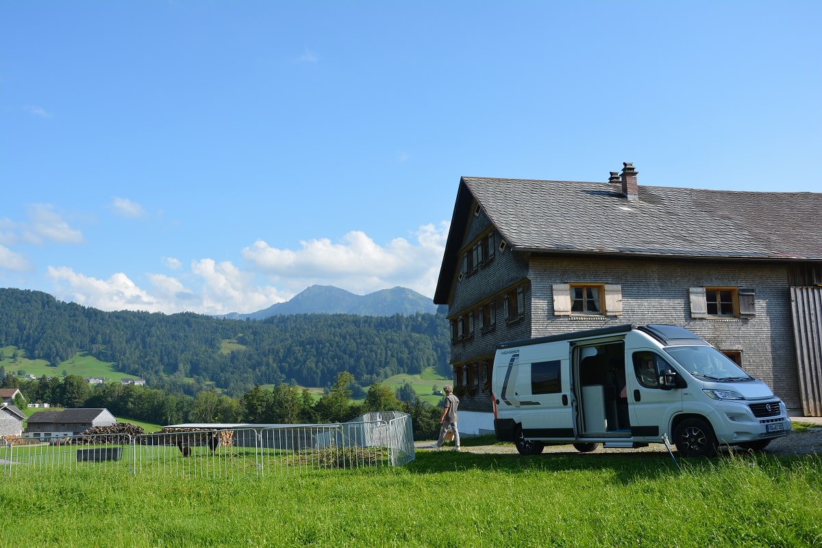 Stellplatz Lingenau Schau aufs Land Ramona Kohler