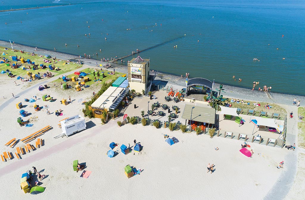 Luftaufnahme vom Friesenstrand