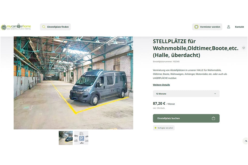 Digitale Abstellplatzbörsen helfen dabei, Abstellplätze für Wohnmobile zu finden