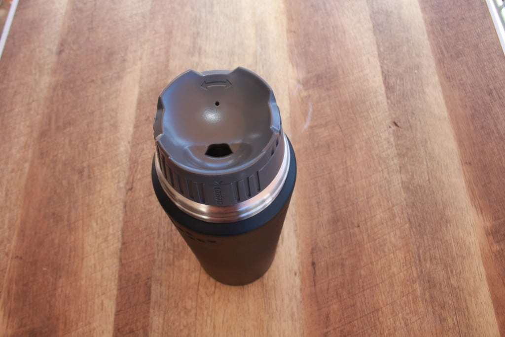 Blick von oben auf den Trinkverschluss