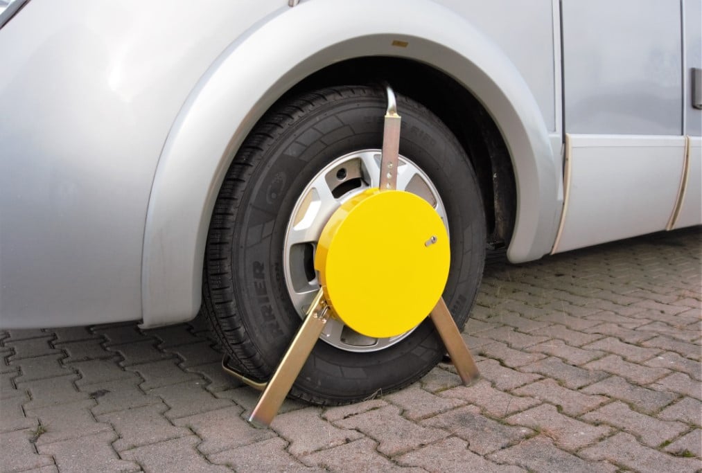 Diebstahlschutz durch Radkralle