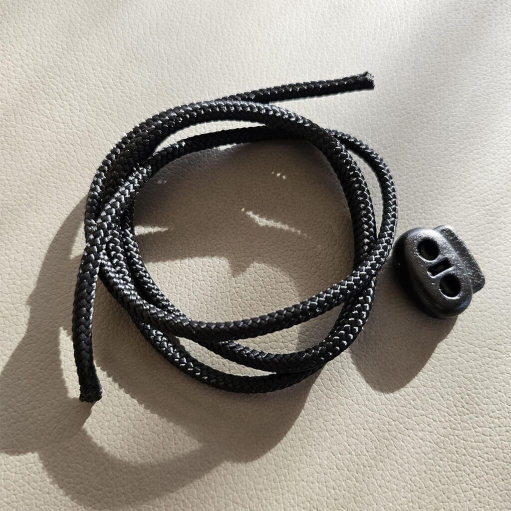 Kordel mit Stopper, schwarz