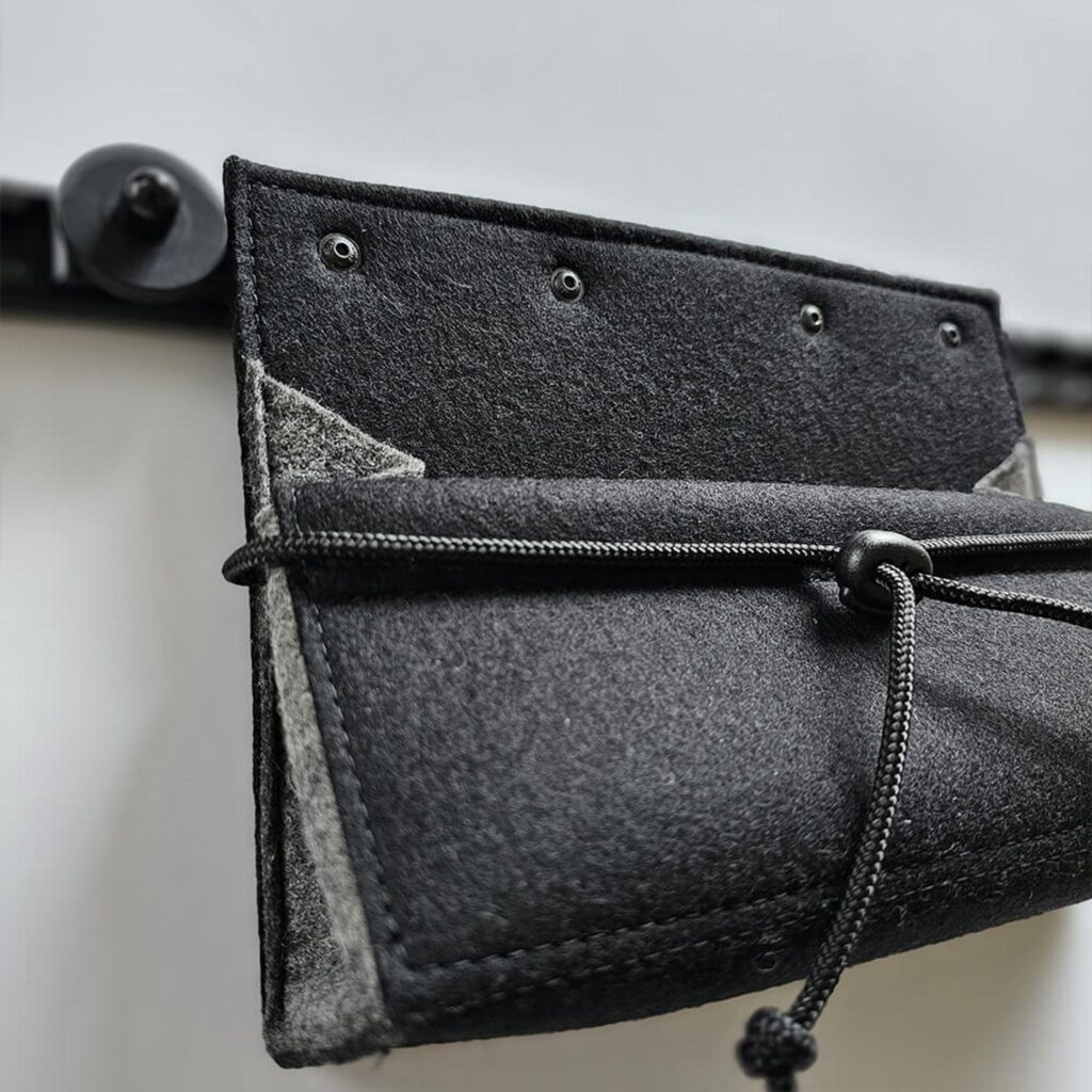 Wollfilz Tasche, schwarz-grau