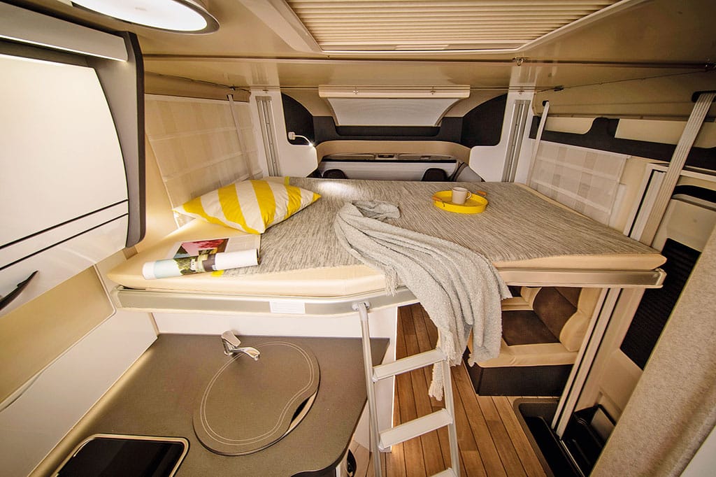 Bett im Wohnmobil